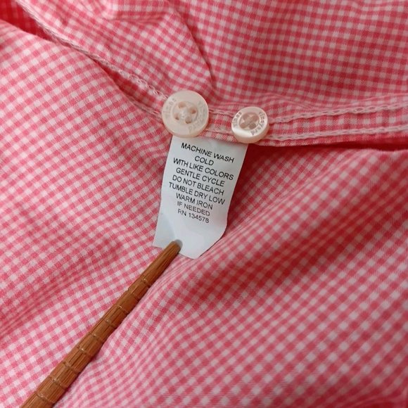 Vinyard Vines Mens Medium Murray Shirt Long Sleeve Pink Gingham Button Down - Picture 6 of 12